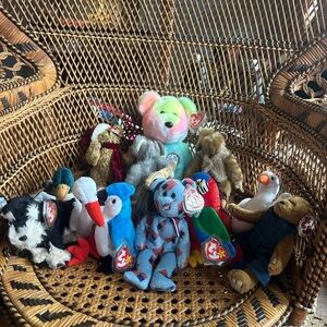 Bundle of 14 Vintage Ty Beanie Babies 80s/90s w/ Tag Protectors